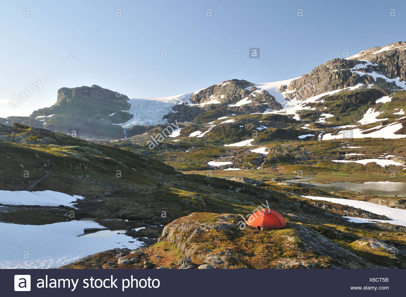 Berge, Wandern, gehen, Wandern, Wanderung, Norwegen, Gletscher, Plateau,  Zelt, Migration Stockfotografie - Alamy