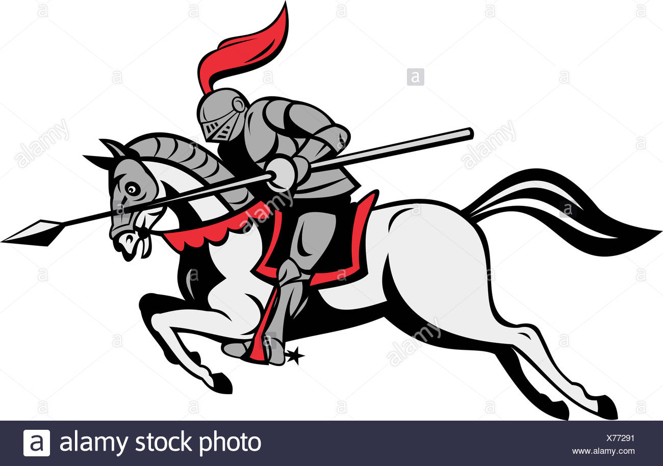 Ritter mit Lanze auf Pferd Stockfoto, Bild: 279823965 - Alamy