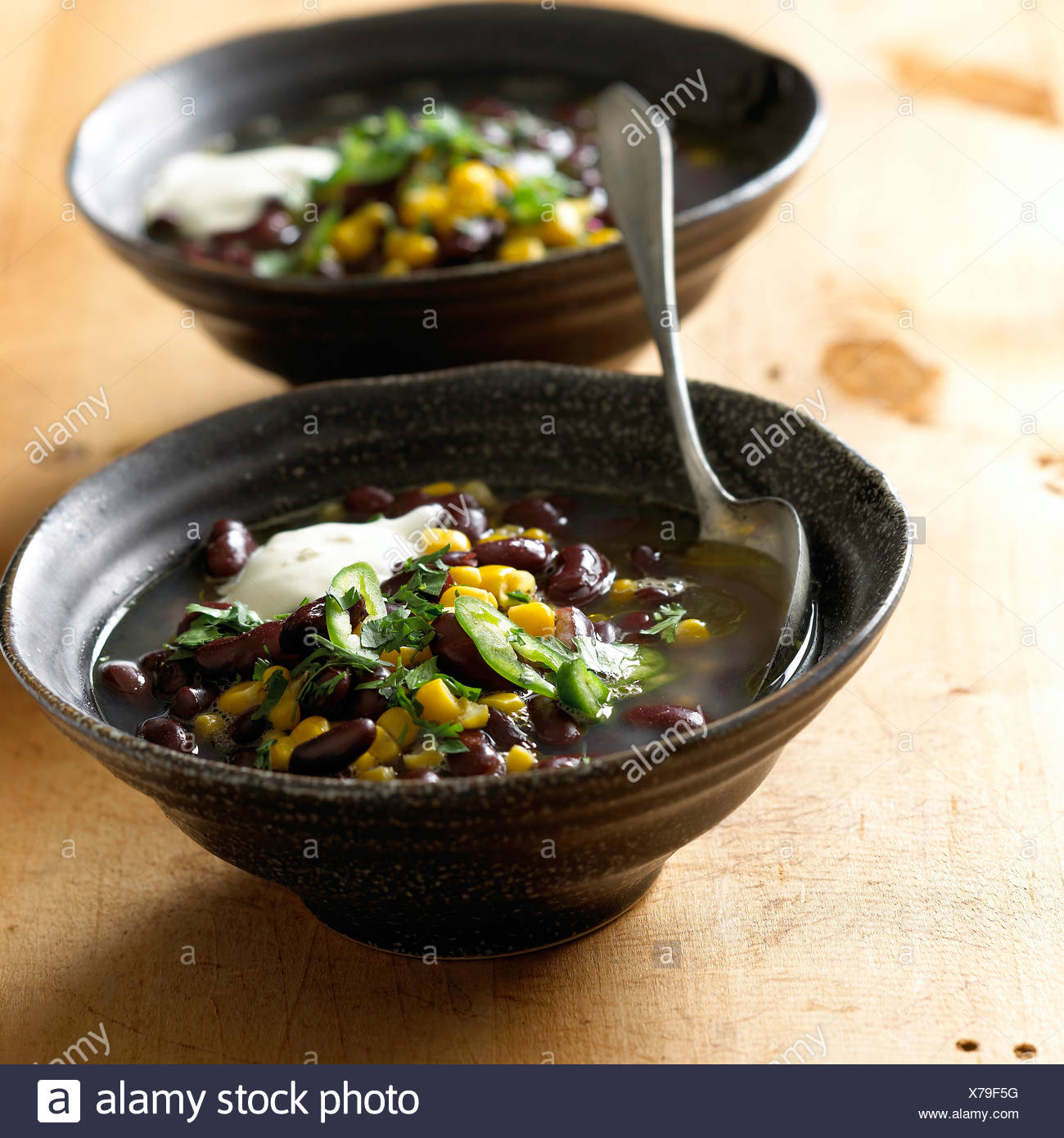 Schwarze Bohnensuppe Stockfotos und -bilder Kaufen - Alamy