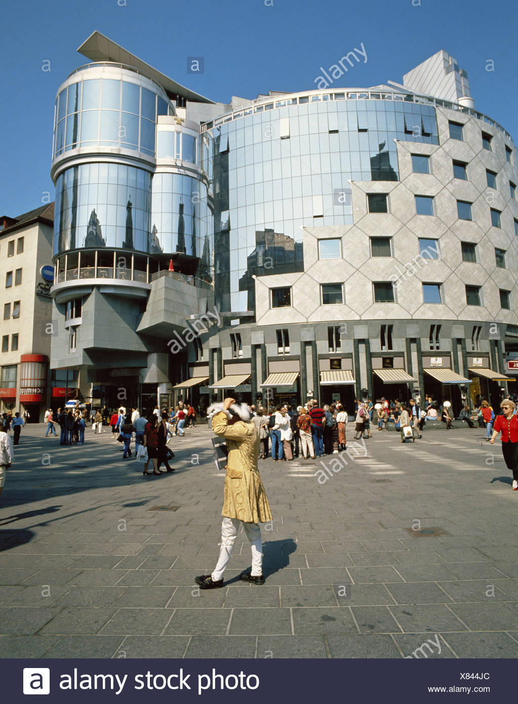 Blick Glas Fassade Haas Haus Startperson Mozart Osterreich Europa
