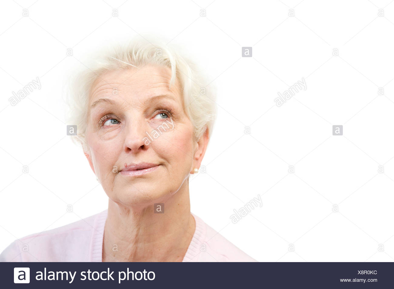 Eine Gelangweilte Reife Frau Rollt Ihre Augen Stockfotografie Alamy