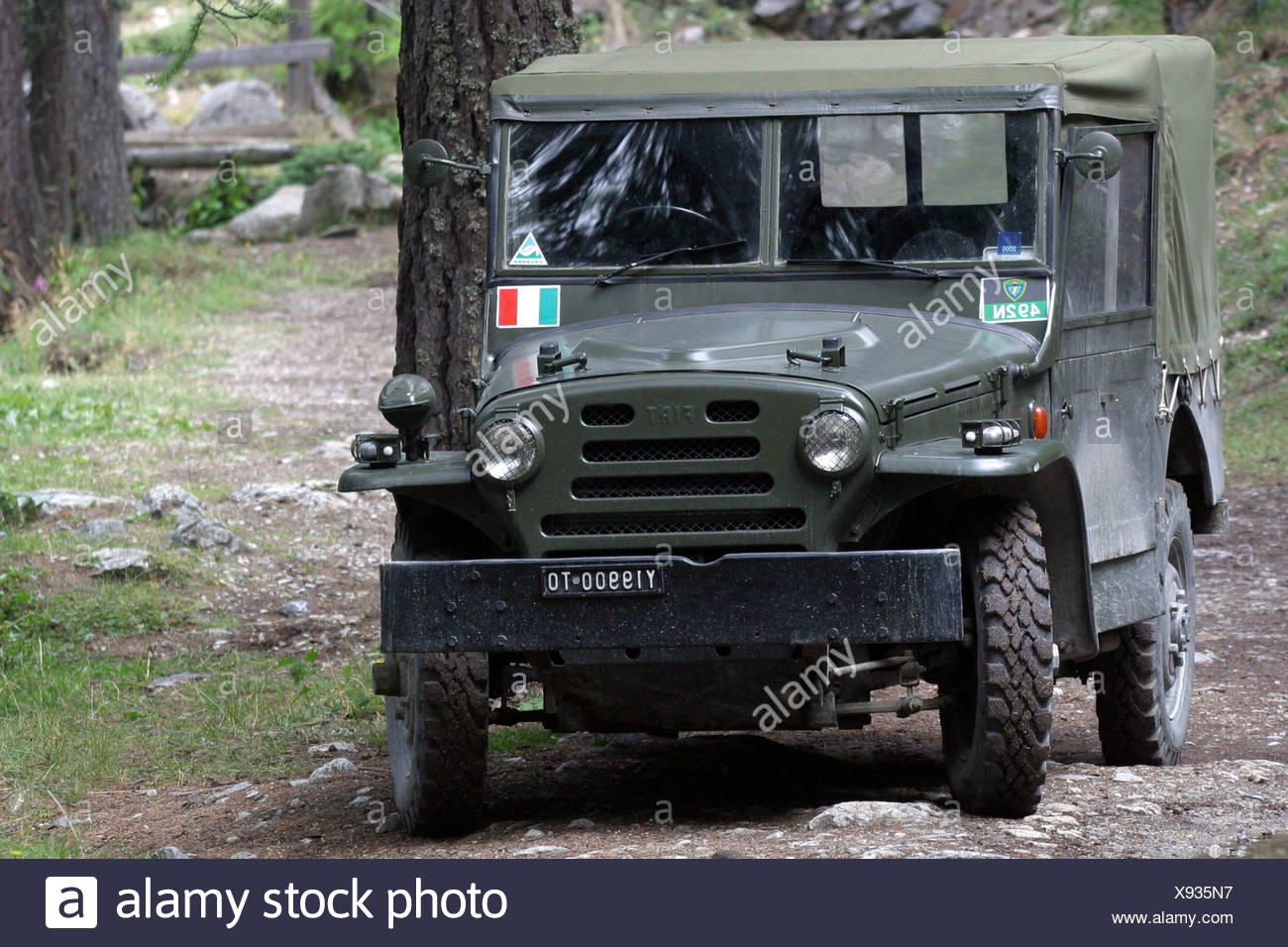 Italienische Fiat Militarjeep Stockfotografie Alamy