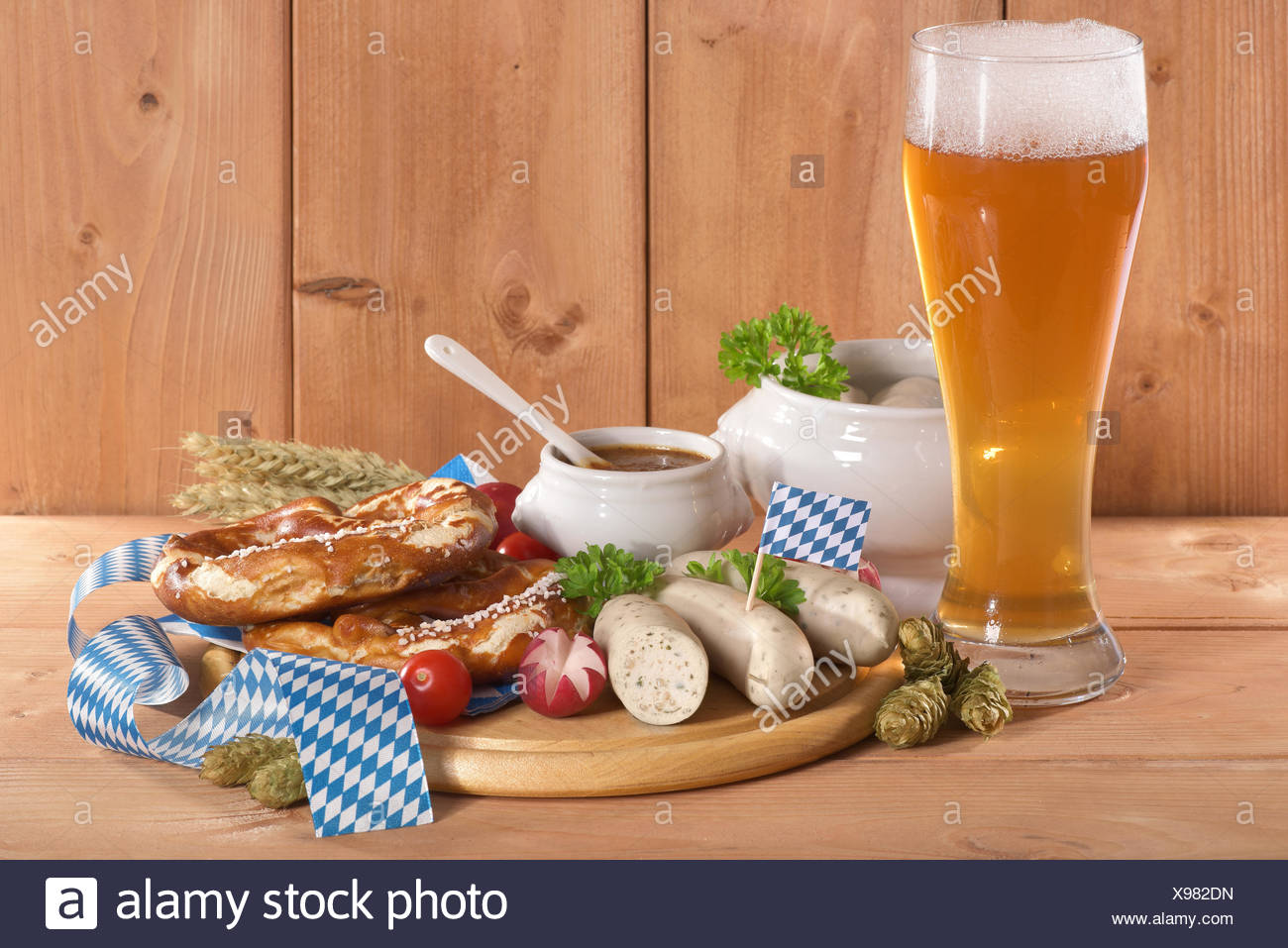 Frühstück, bayerische, Weißbier, Weißwurst Stockfoto, Bild: 281075361 ...