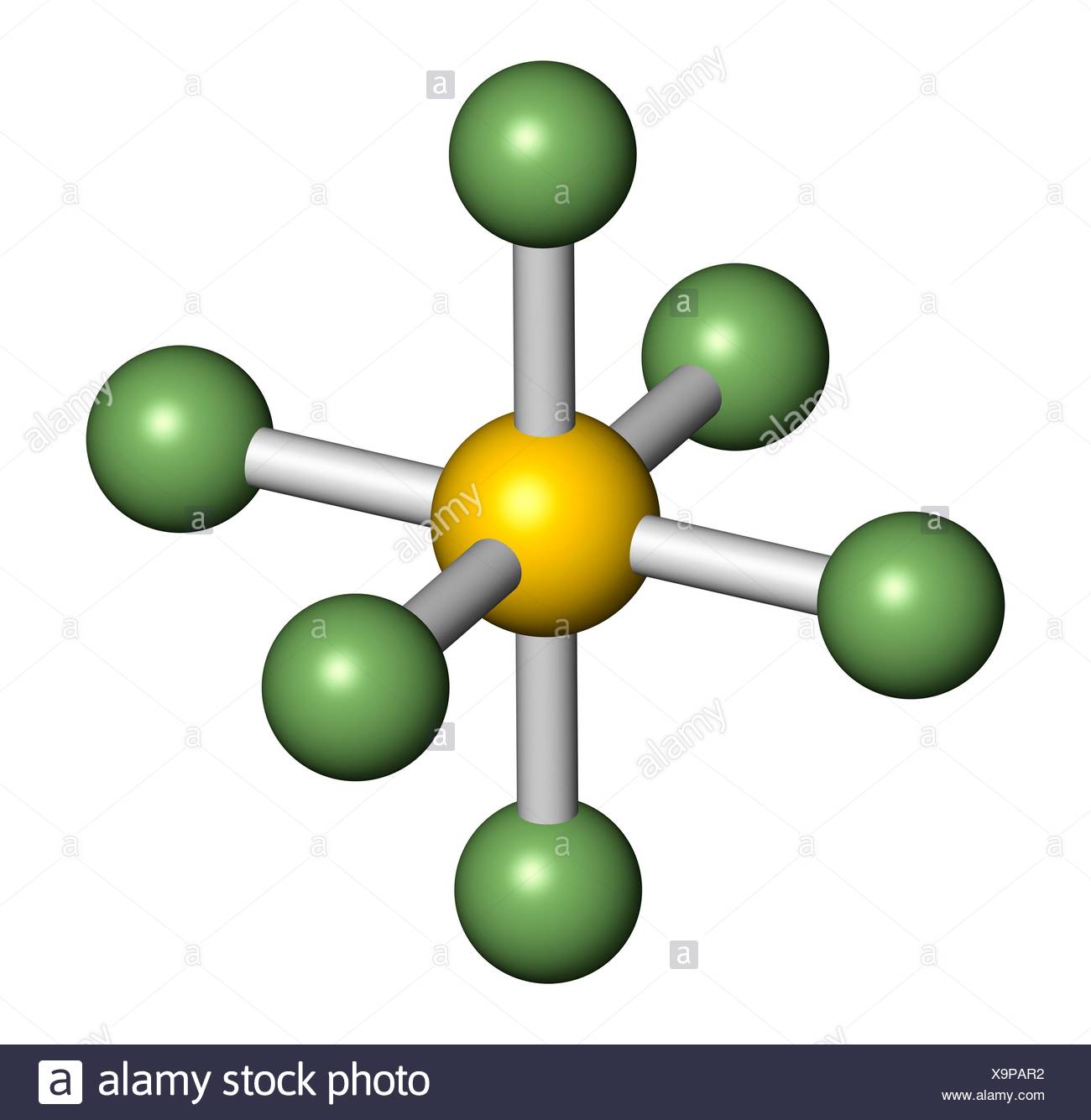 Schwefel Schwefelhexafluorid Gas Isolator Molekul Mikroblasen Dienen Als Kontrastmittel Fur Ultraschall Bildgebung Potentes Treibhausgas 3d Rendering Atome Werden Als Kugeln Mit Konventionellen Farbkodierung Dargestellt Schwefel Gelb Fluor