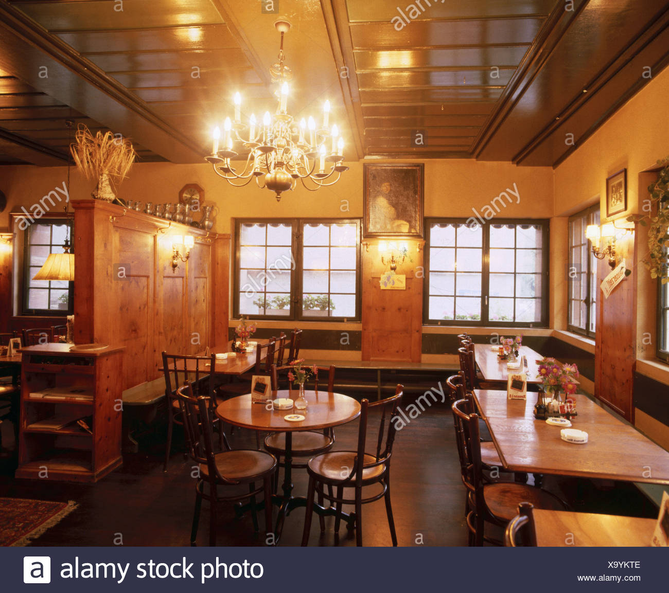 Basel Basel Schweiz Europa Im Leeren Restaurant Rustikal