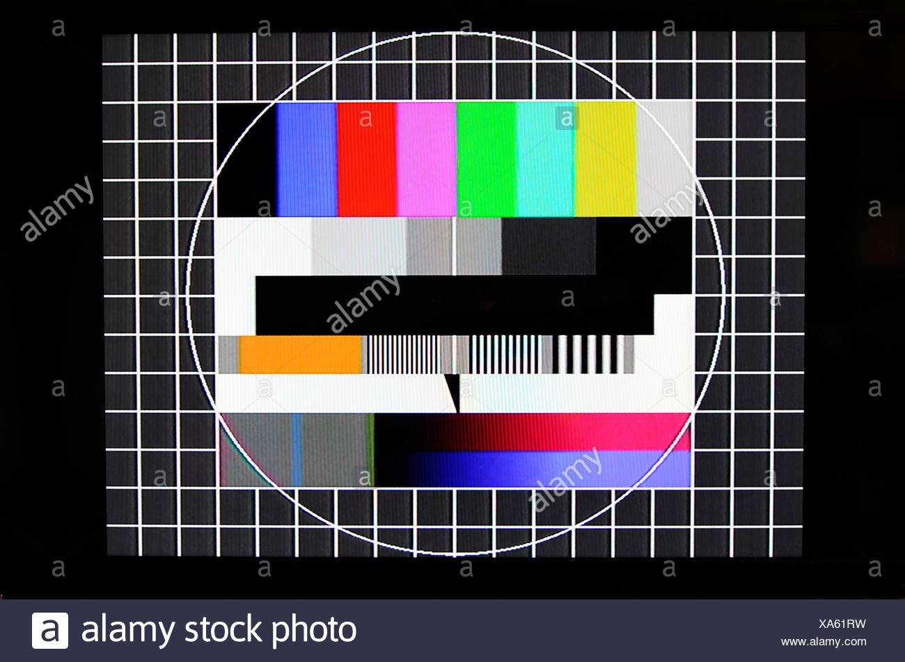 Tv Testbild Stockfotografie Alamy