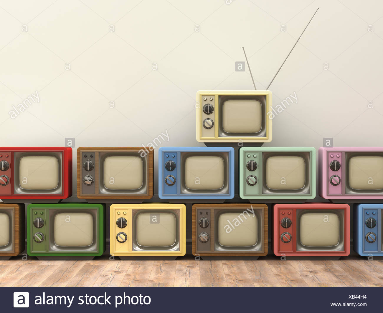 3d Rendering Alte Tv Gerate Stockfotografie Alamy