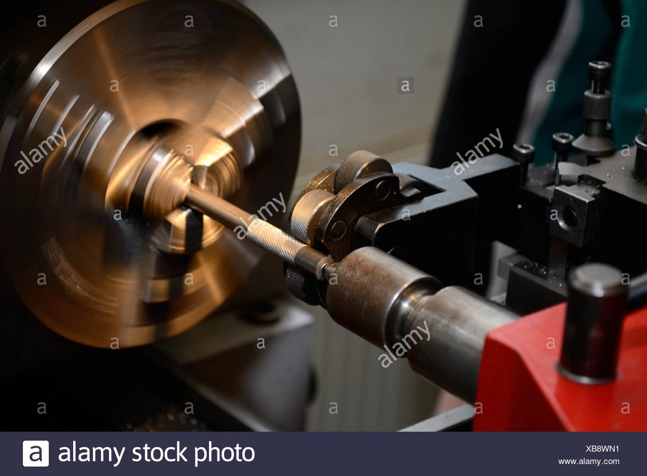 Metall Arbeiten Drehbank Stockfotografie Alamy