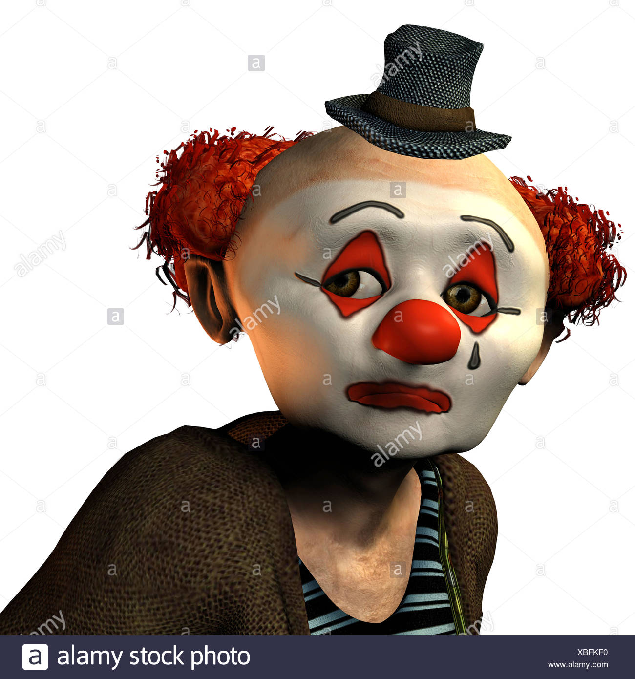 Traurig Clown Party Feier Kostum Zirkus Make Up Weinen Schreien Weinen Stockfotografie Alamy