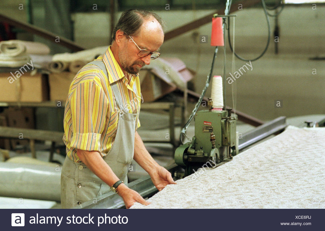 Halbmond Teppichwerke Oelsnitz Deutschland Stockfoto Bild