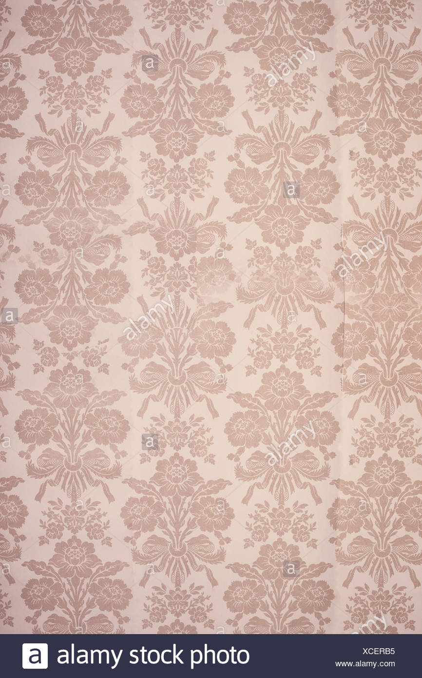 Vintage Beige Gefarbt Blumentapete Hintergrund Mit Blumenstrauss In Reihen Stockfotografie Alamy