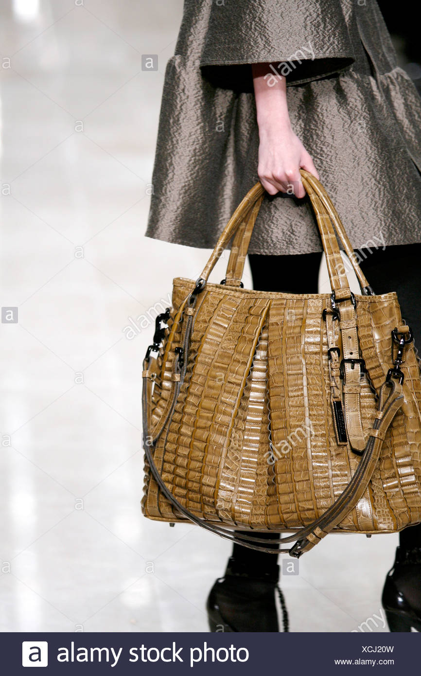 Burberry Prorsum Bereit Zu Tragen Herbst Winter Hautnah Braune Reptil Haut Handtasche Stockfotografie Alamy