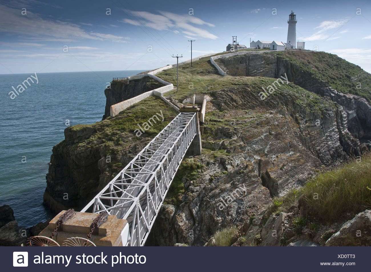 Anglesey Stacks South Wales Kuste Leuchtturm Grossbritannien Britische Welsch Wales Cymru Uk Land Malerische Landschaften Landschaft Europas Stockfotografie Alamy