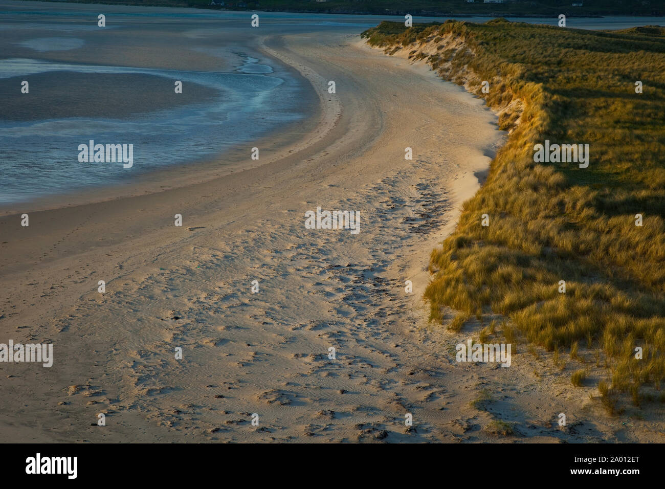 Playa Seilebost y dunas. Seilebost playa y dunas. Al sur de la isla de Harris. Outer Hebrides. Escocia, Reino Unido Foto de stock