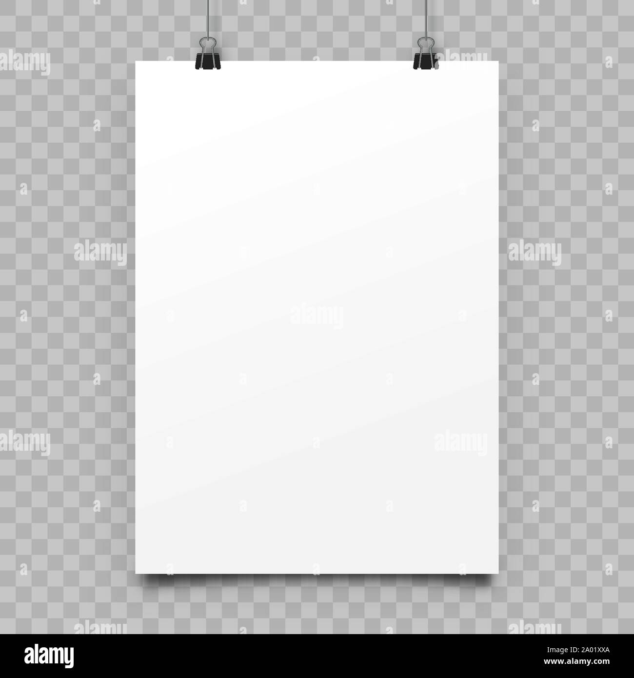 Hoja blanca de papel Imagen Vector de stock Alamy
