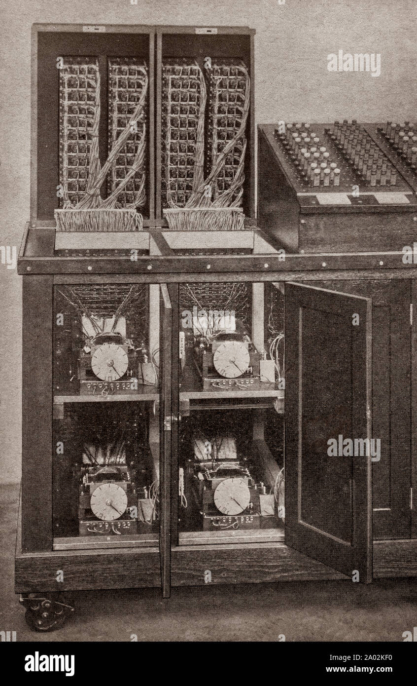La última ingeniería y tecnología desde 1930: El Mallock Máquina o  calculadora, construida por Richard Manconchy Rawlyn Mallock de la  Universidad de Cambridge es un análogo eléctrico equipo construido en 1933  para