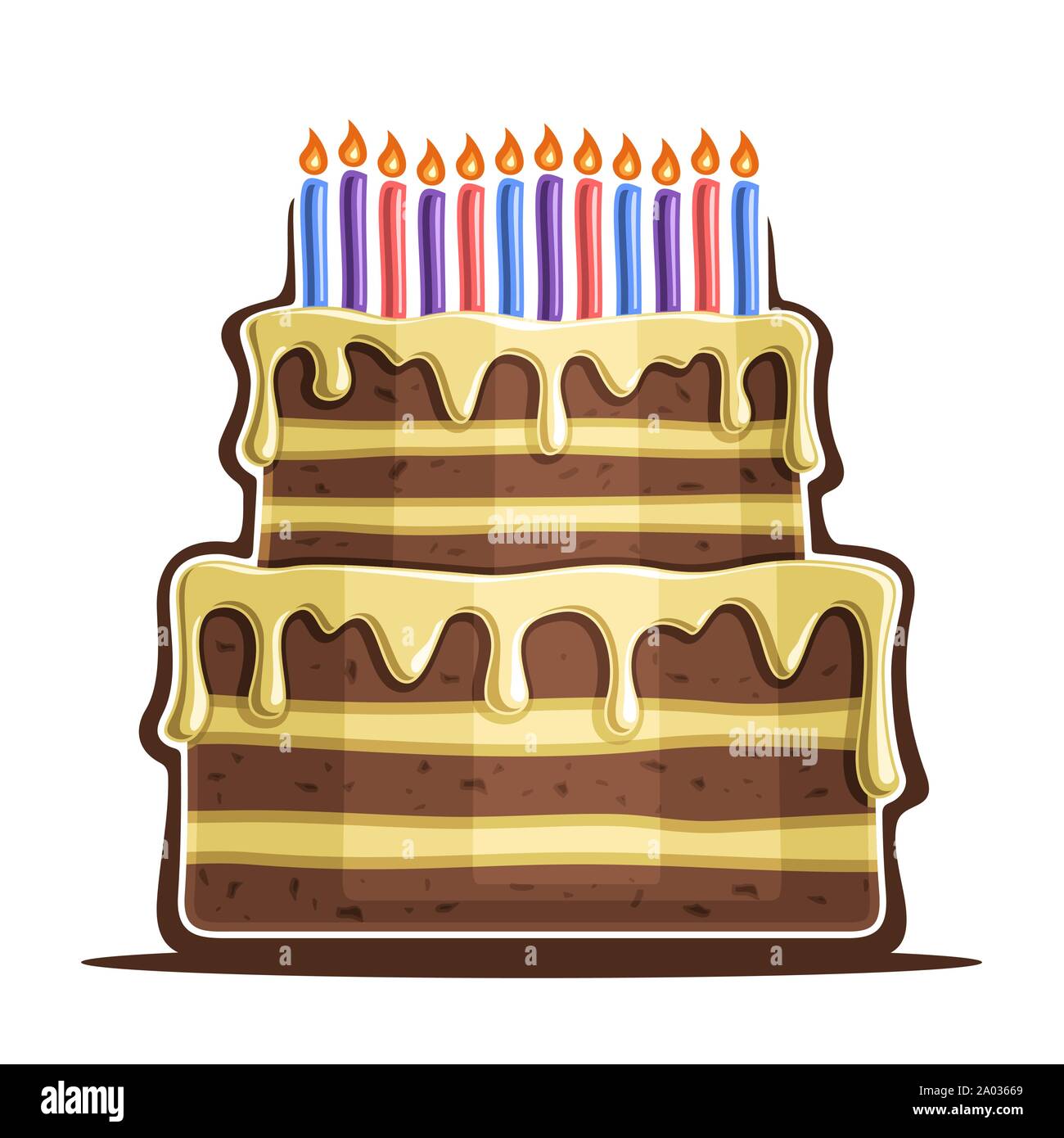 Descubrir 77+ imagen pastel con velas dibujo Abzlocal.mx