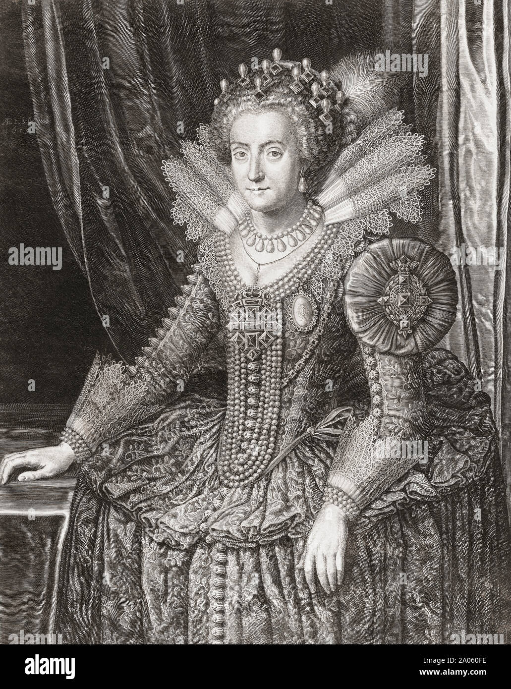 Isabel I, 1533 - 1603. La reina de Inglaterra. Foto de stock