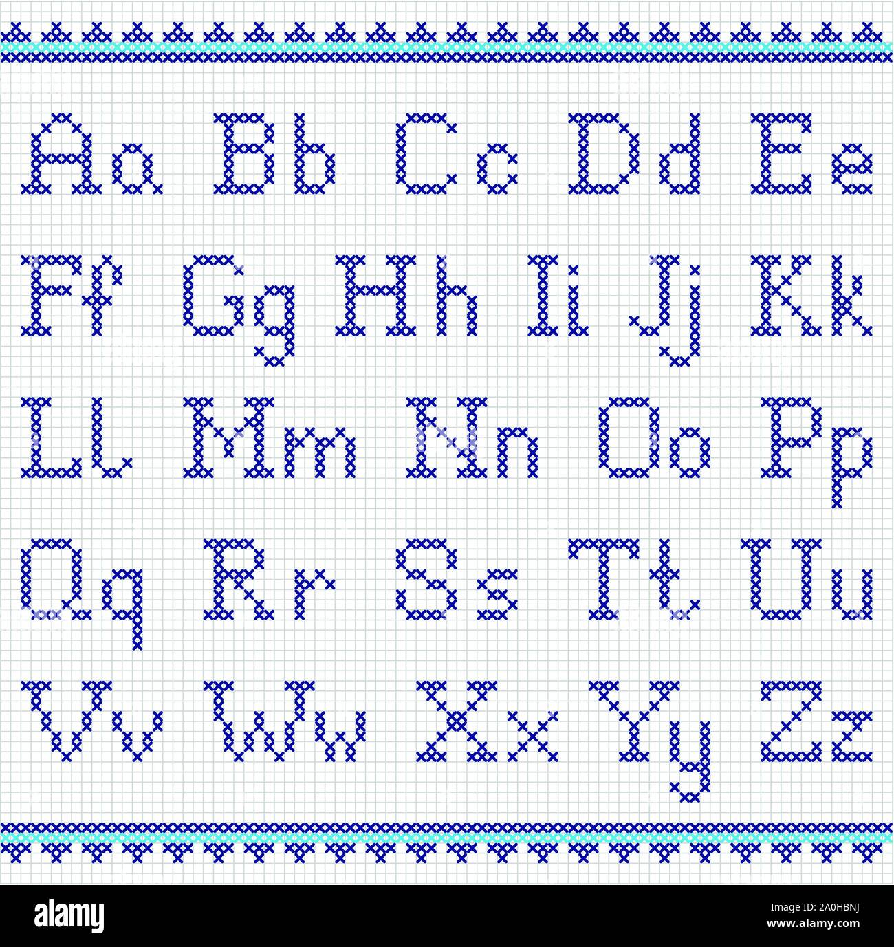 Punto de cruz abecedario fotografías e imágenes de alta resolución - Alamy