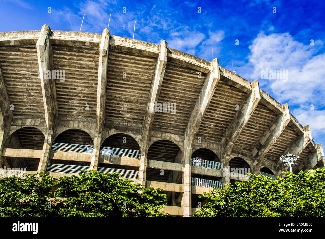 Construcción de estadio de fútbol , grandes y hermosos Foto de stock