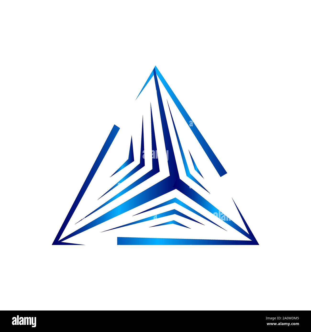 Forma geométrica de prisma triangular Logo Design ilustración vectorial Ilustración del Vector