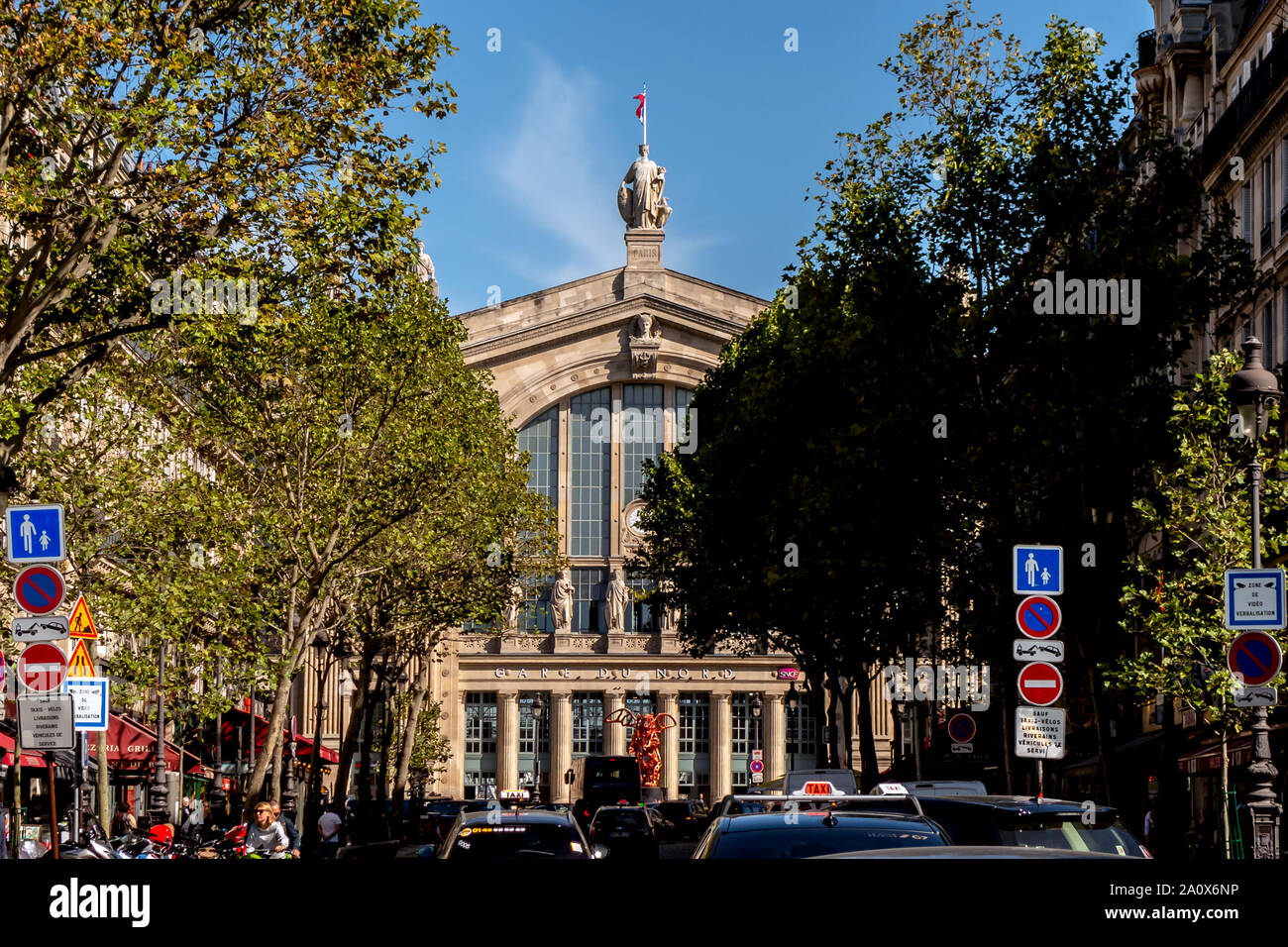 La Gare du Nord de París, Francia Foto de stock