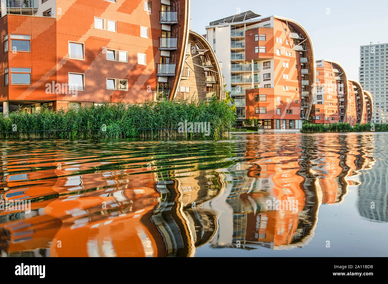 verwennen beddengoed Geweldige eik Den Bosch, Países Bajos, 20 de septiembre de 2019: fila de edificios  residenciales en el barrio Palacae, con espectacular diseño inspirado en el  velero, reflexio Fotografía de stock - Alamy