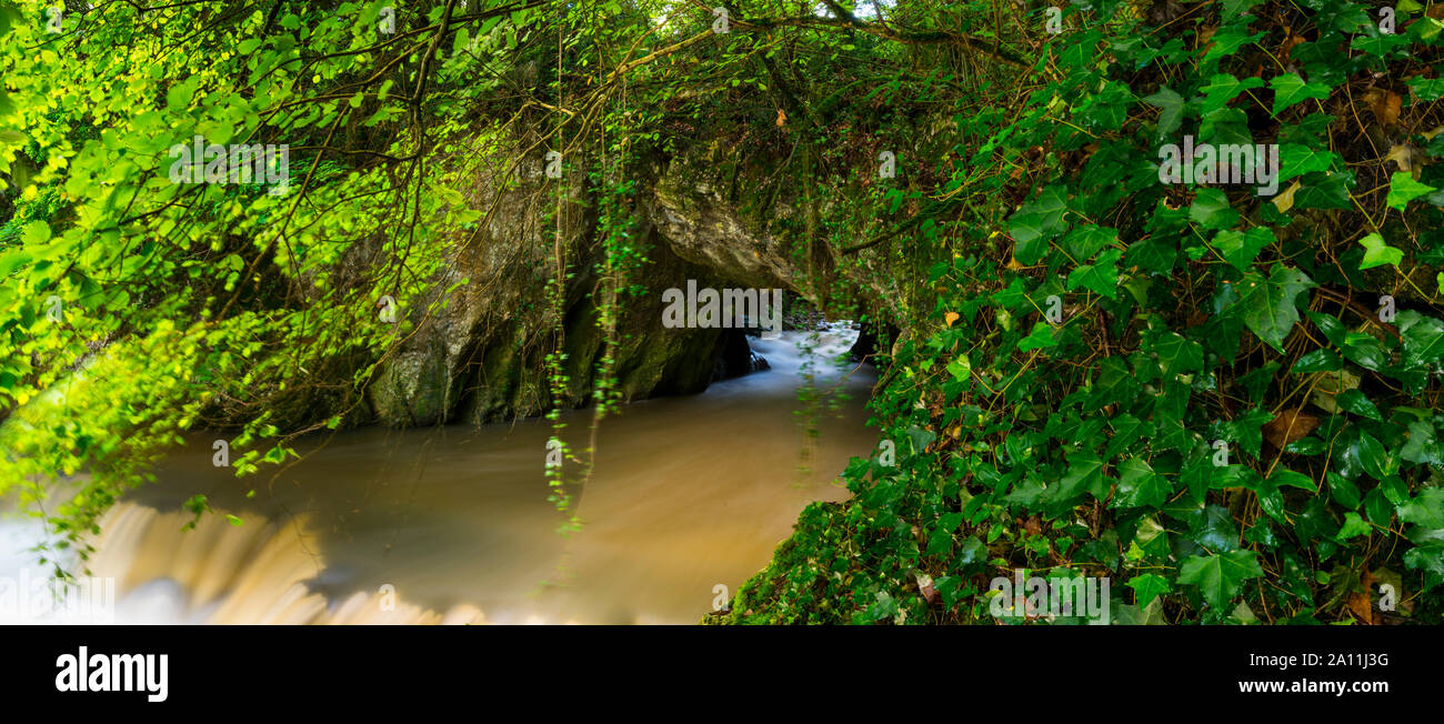 Gruta del Diablo, el Río Aguanaz, Fuente del Francés, Hoznayo