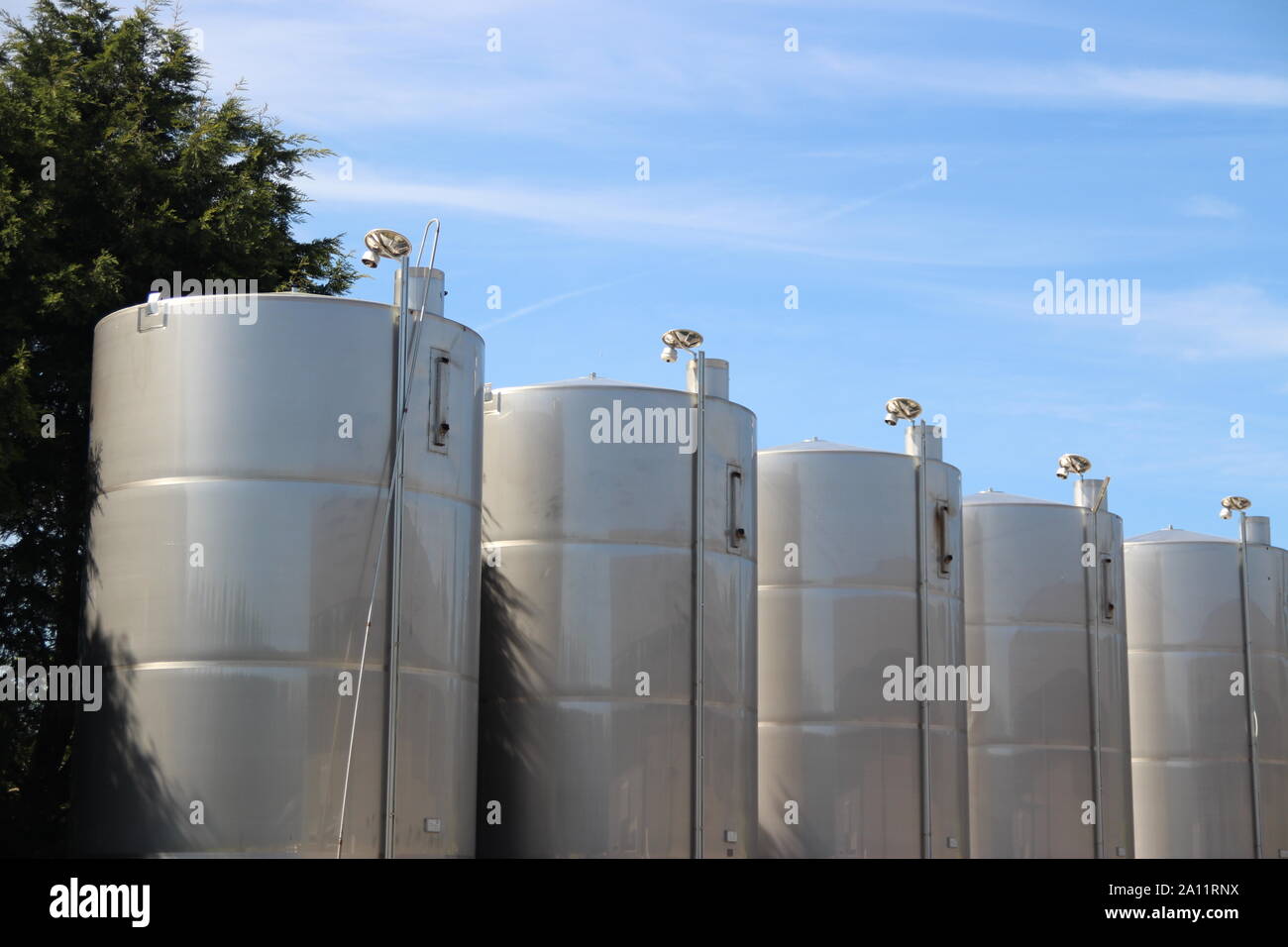 Los tanques de aceite Industrial Foto de stock