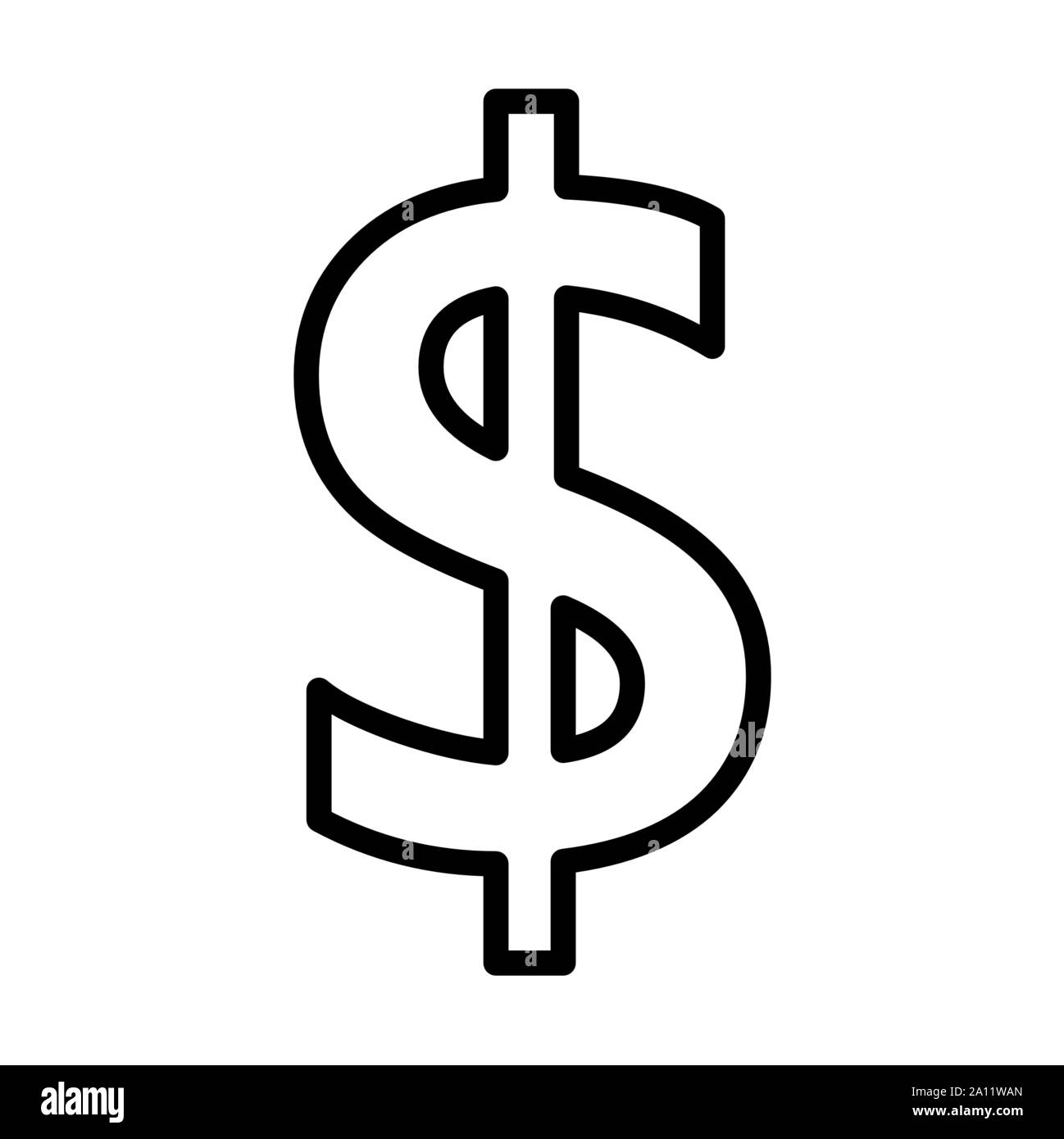 Signo de dólar ilustración Ilustración del Vector