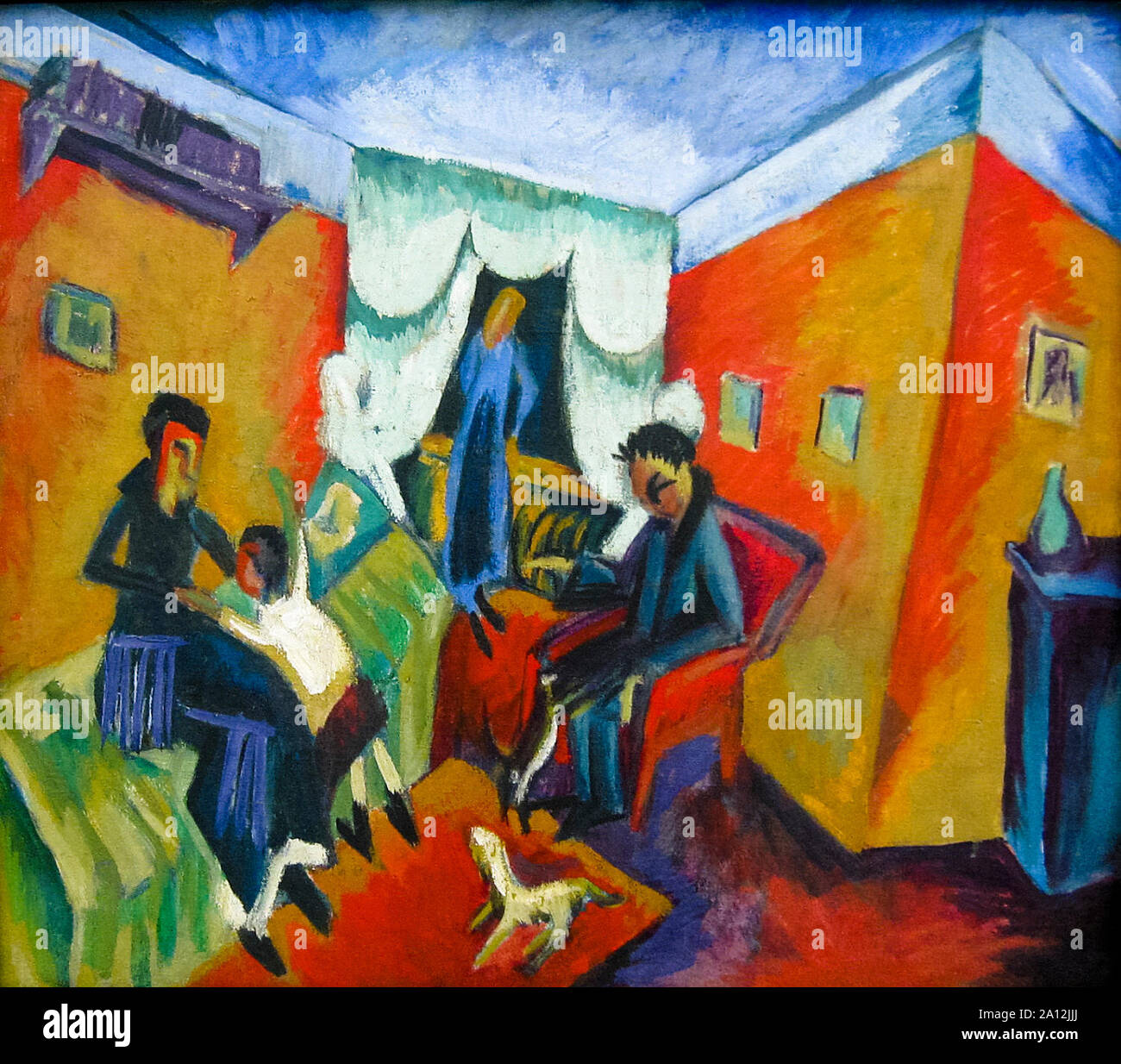 Ernst Ludwig Kirchner, Interieur, (el interior), pintura, 1915 Foto de stock
