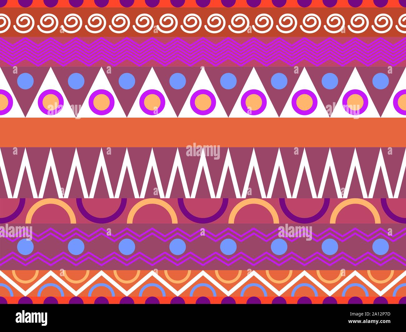 Patrón sin fisuras étnico. Textiles tribal, estilo de moda hippie para telas,  ropa y papel tapiz. Ilustración vectorial Imagen Vector de stock - Alamy