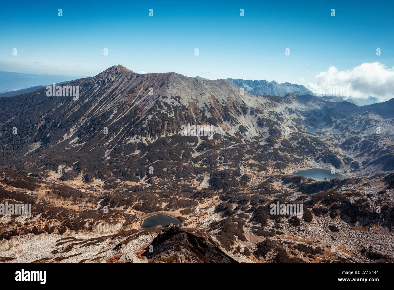 Bulgaria. Vista panorámica desde la montaña de Pirin Foto de stock