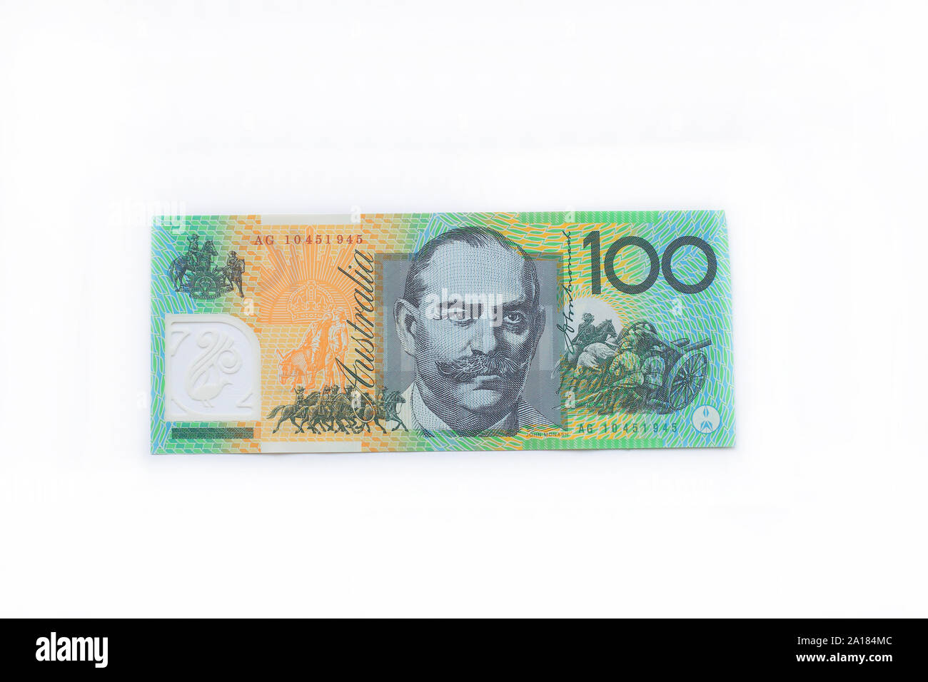 Cien dólares, dólares australianos, $100 Foto de stock