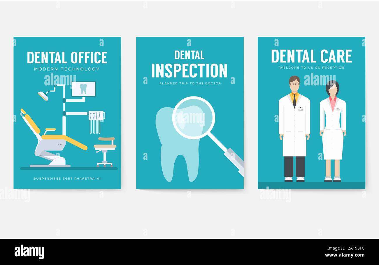 Consultorio Dental Interior Tarjetas De Información Plantilla De Higiene Flyear Revistas 8652