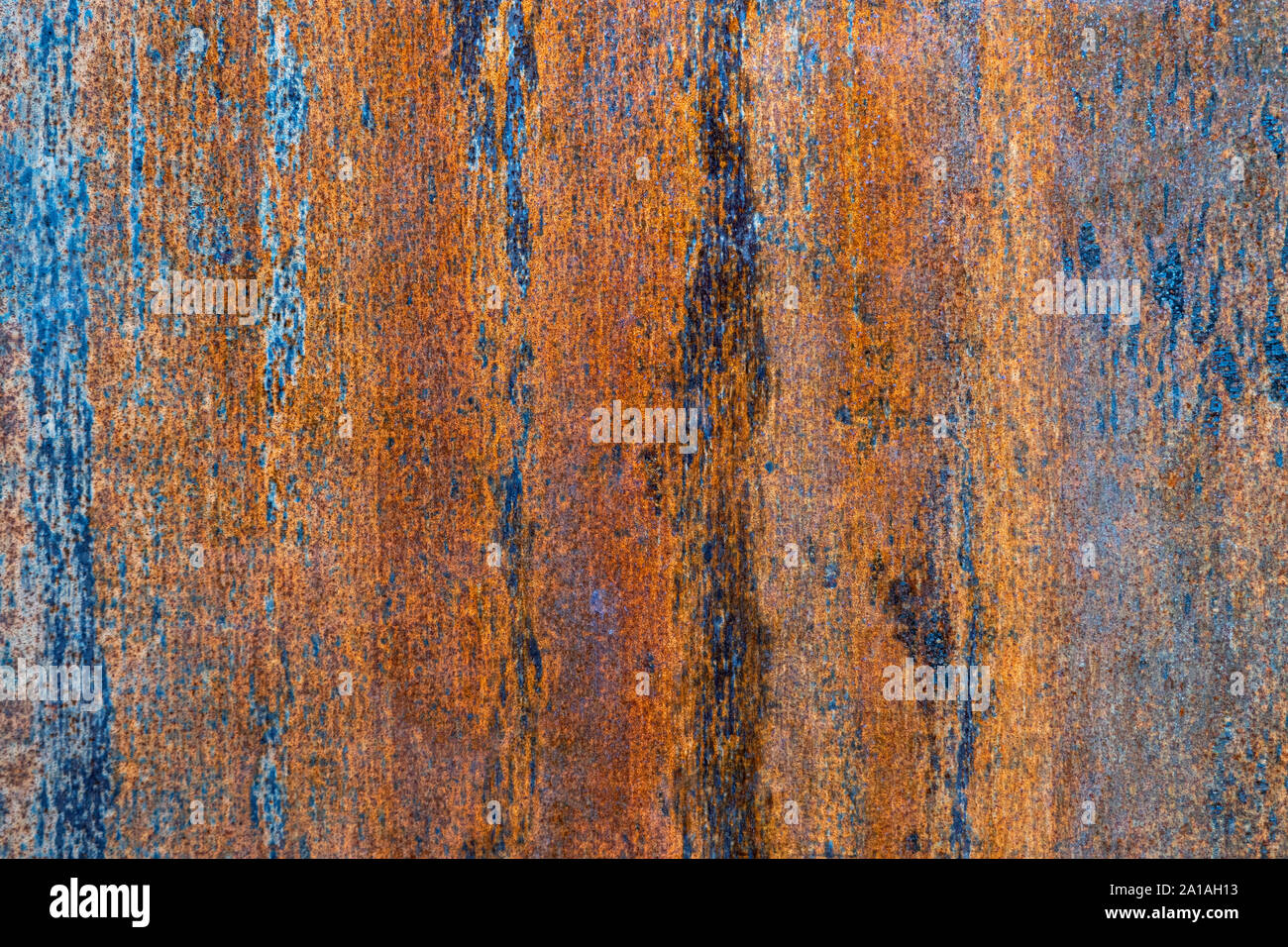 Patrón abstracto de una placa metálica oxidada Foto de stock