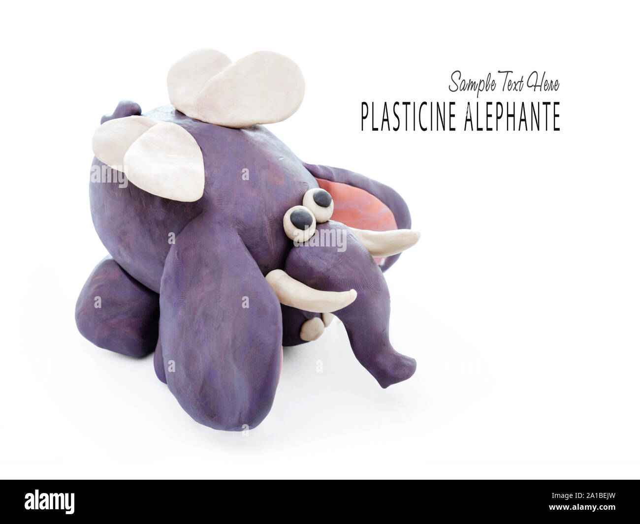 Plastilina elefante de dibujos animados Foto de stock