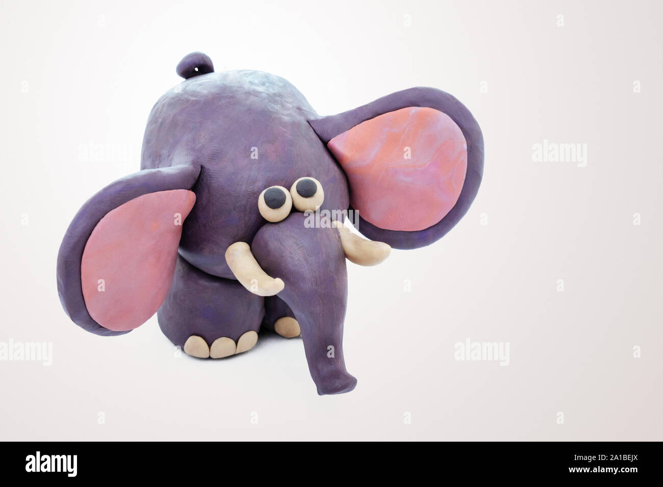 Plastilina elefante de dibujos animados Foto de stock