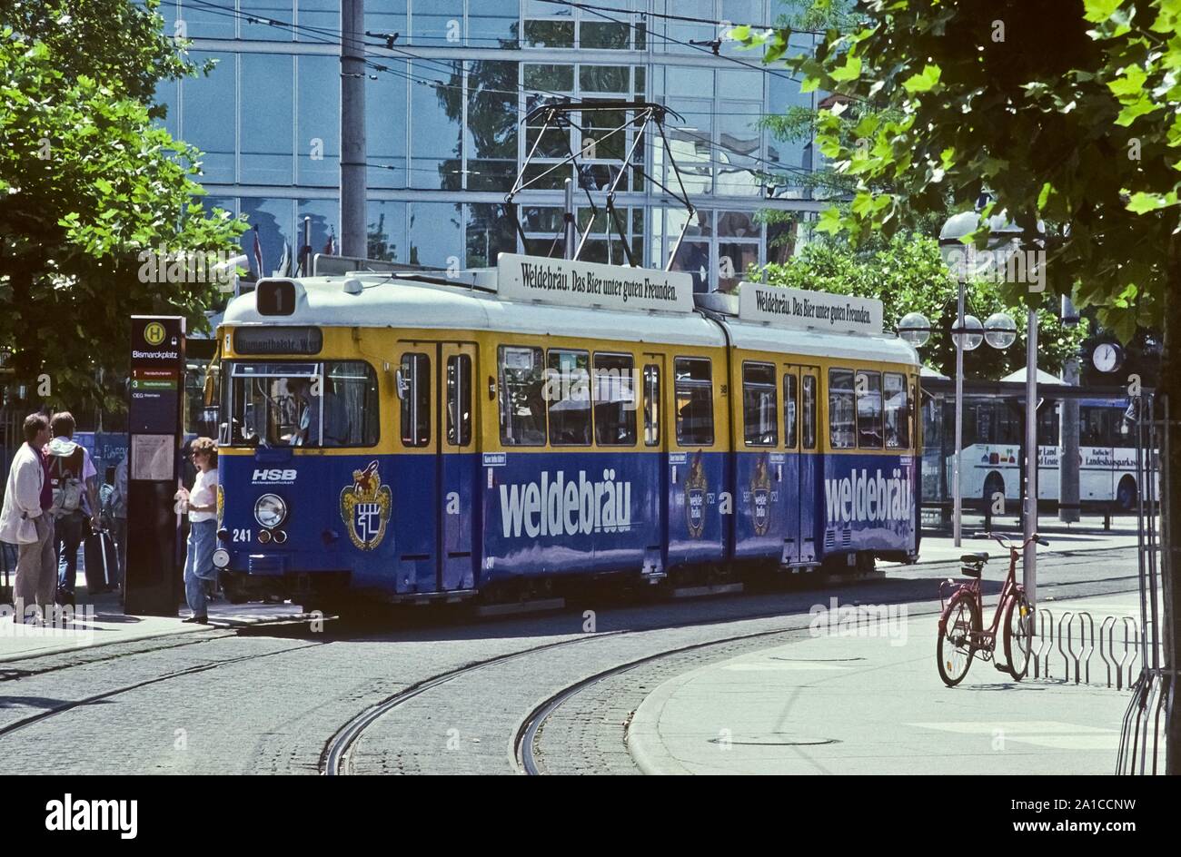 Heidelberg, Strassenbahn, historische Aufnahme Foto de stock