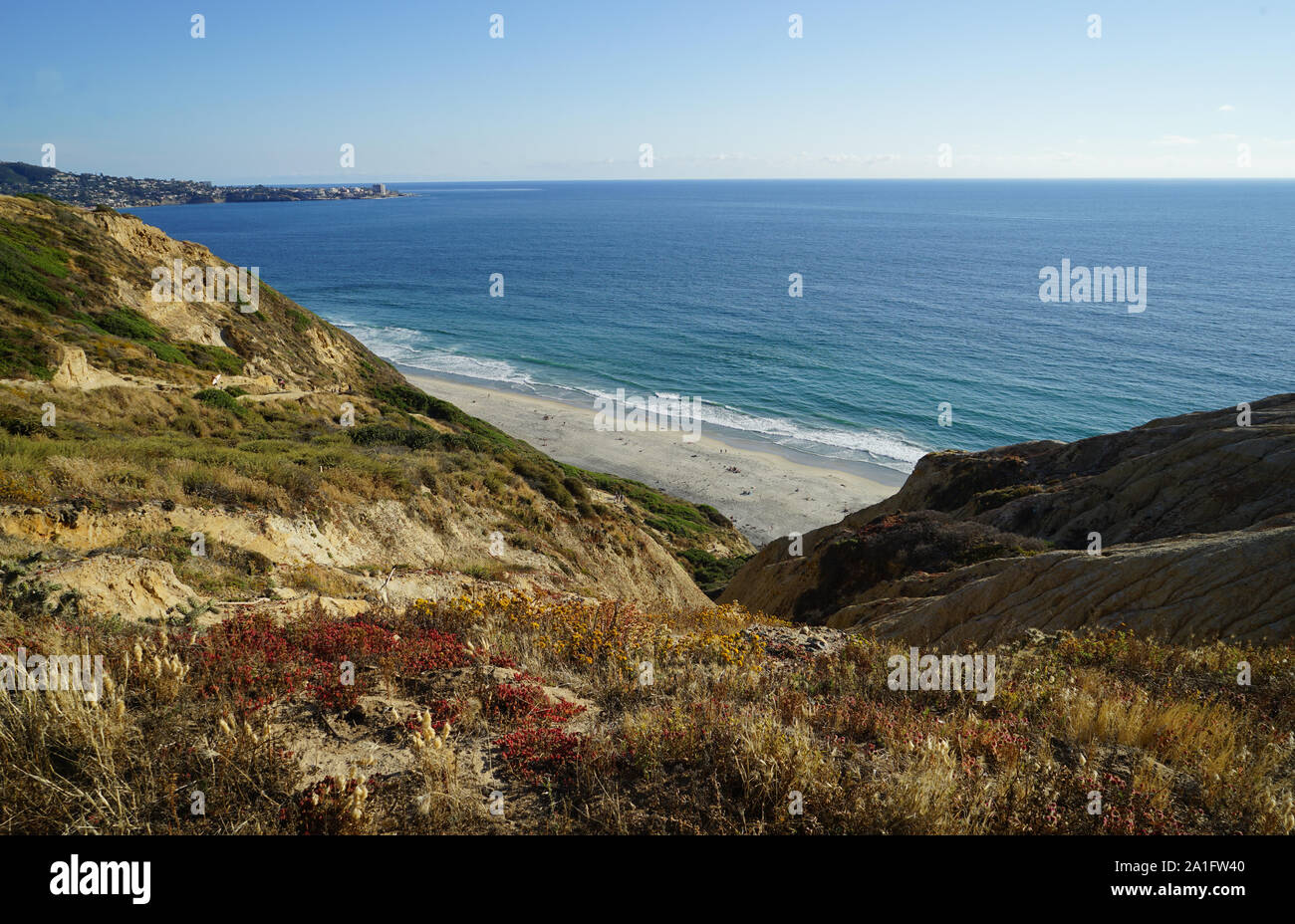 Playa aislada en La Jolla, California Foto de stock