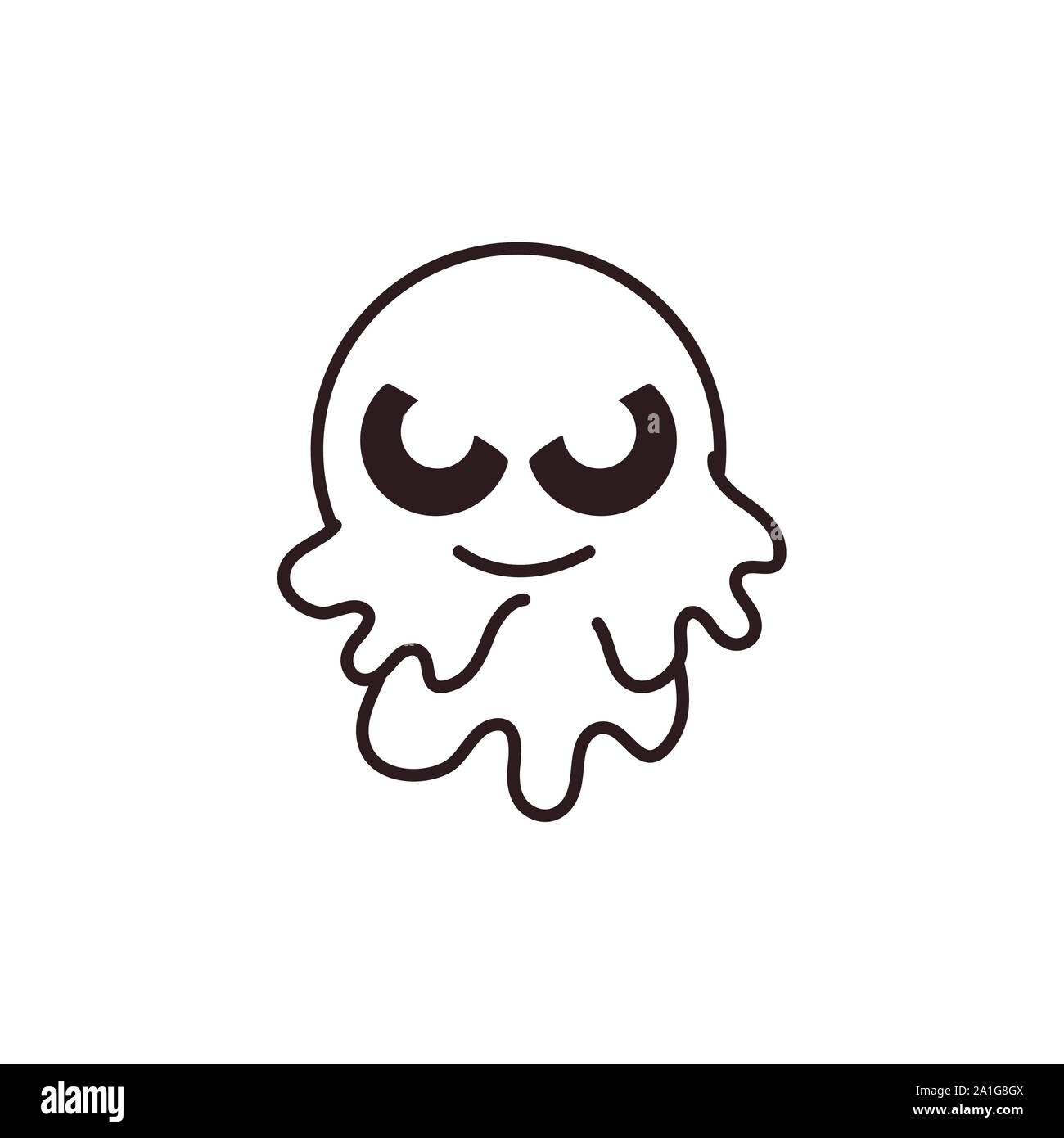 Miedo ghost trick or treat dibujos animados feliz halloween Imagen Vector  de stock - Alamy