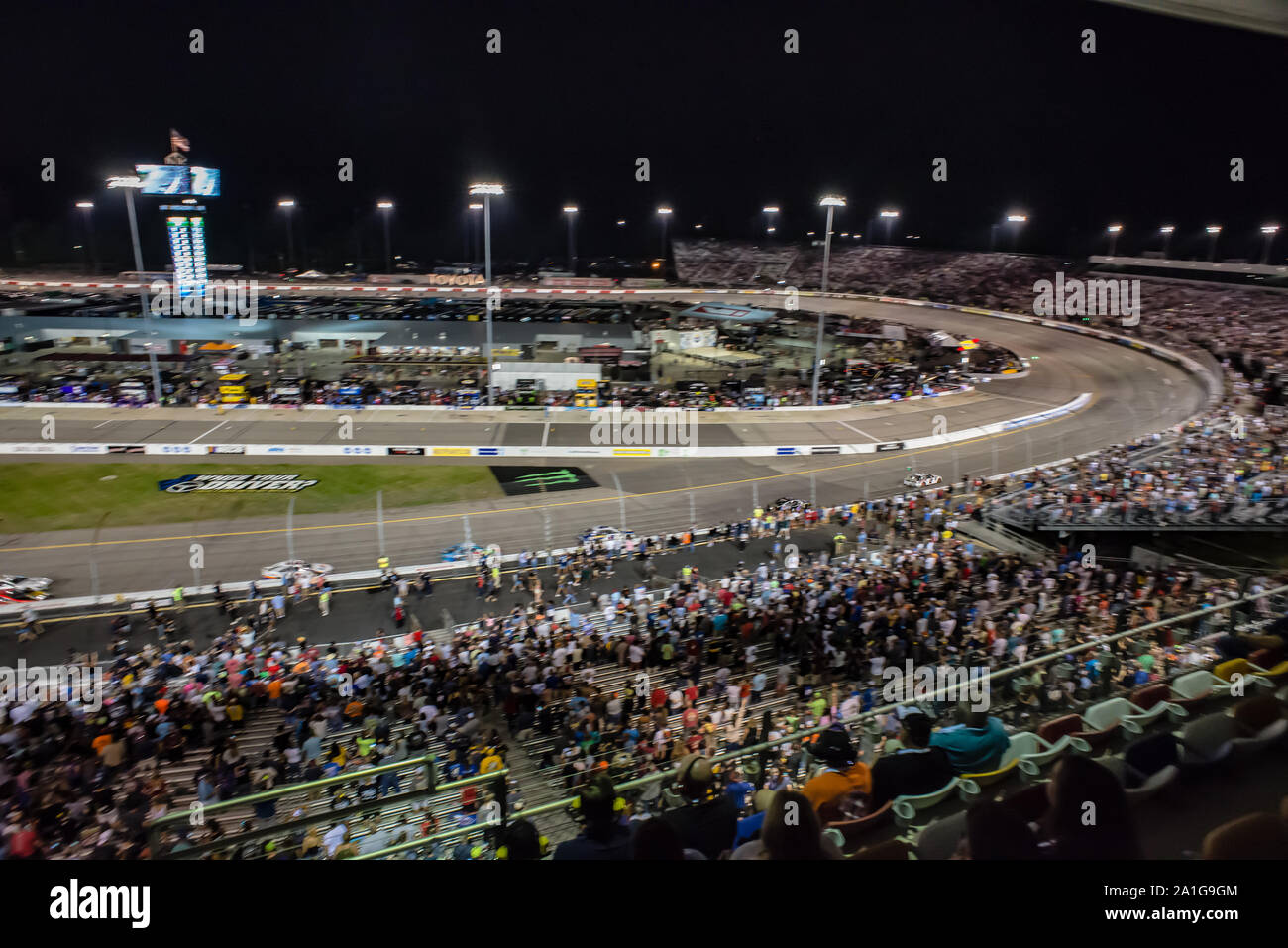 Campeonato NASCAR 400 en Richmond, VA. Race Track. Foto de stock