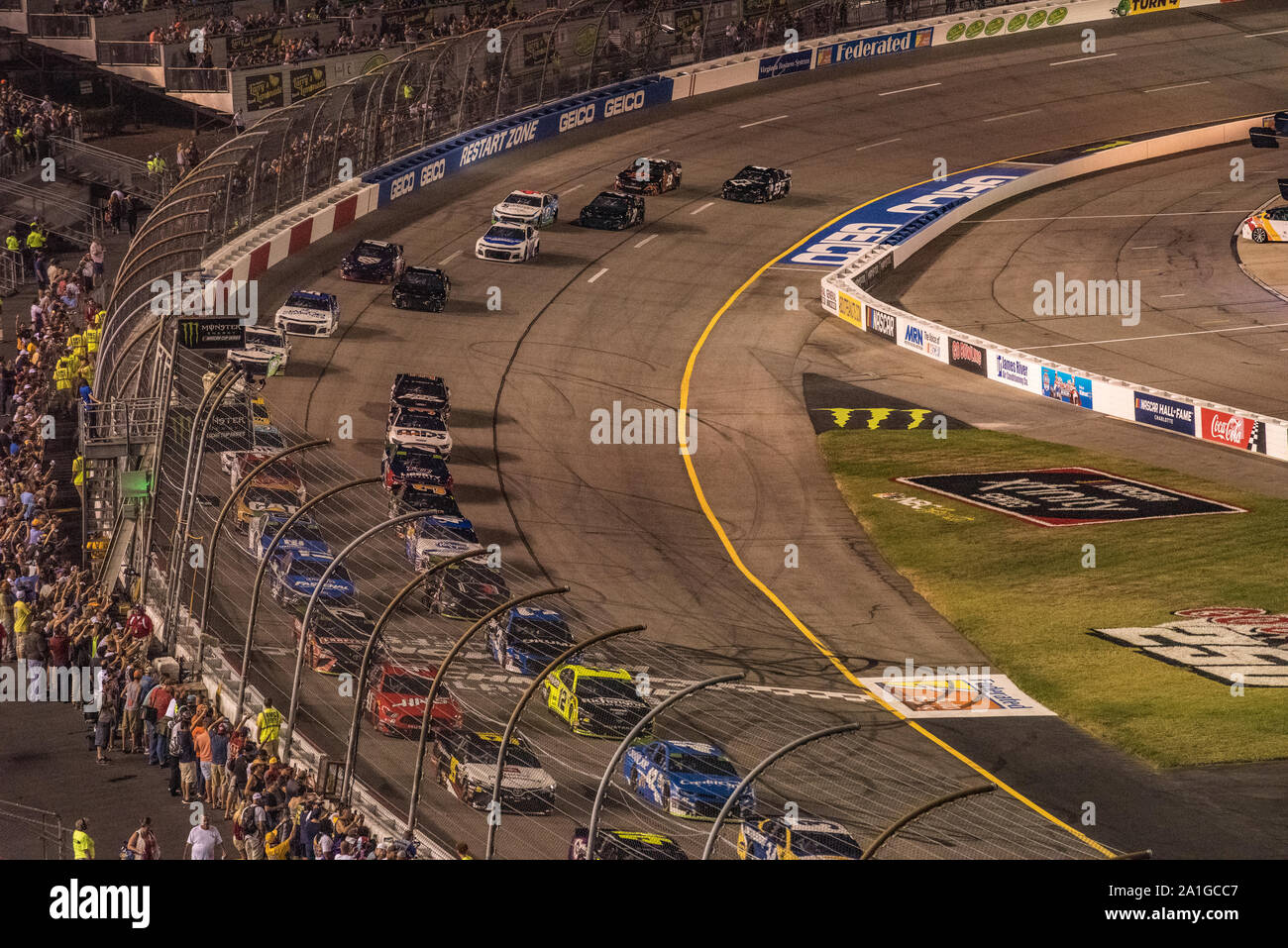 Campeonato NASCAR 400 en Richmond, VA. Race Track. Foto de stock