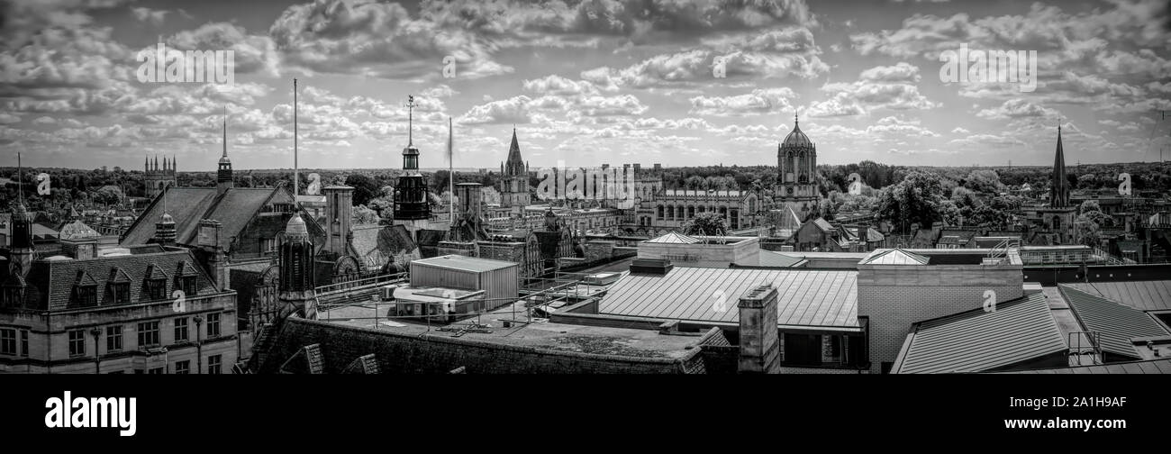 El horizonte de la ciudad de Oxford Foto de stock