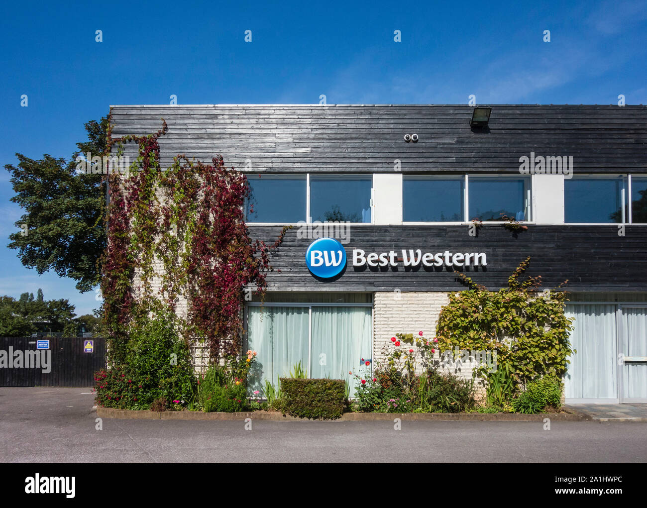 Best Western Hotel exterior en Tiverton, Devon, Inglaterra, Reino Unido. Foto de stock