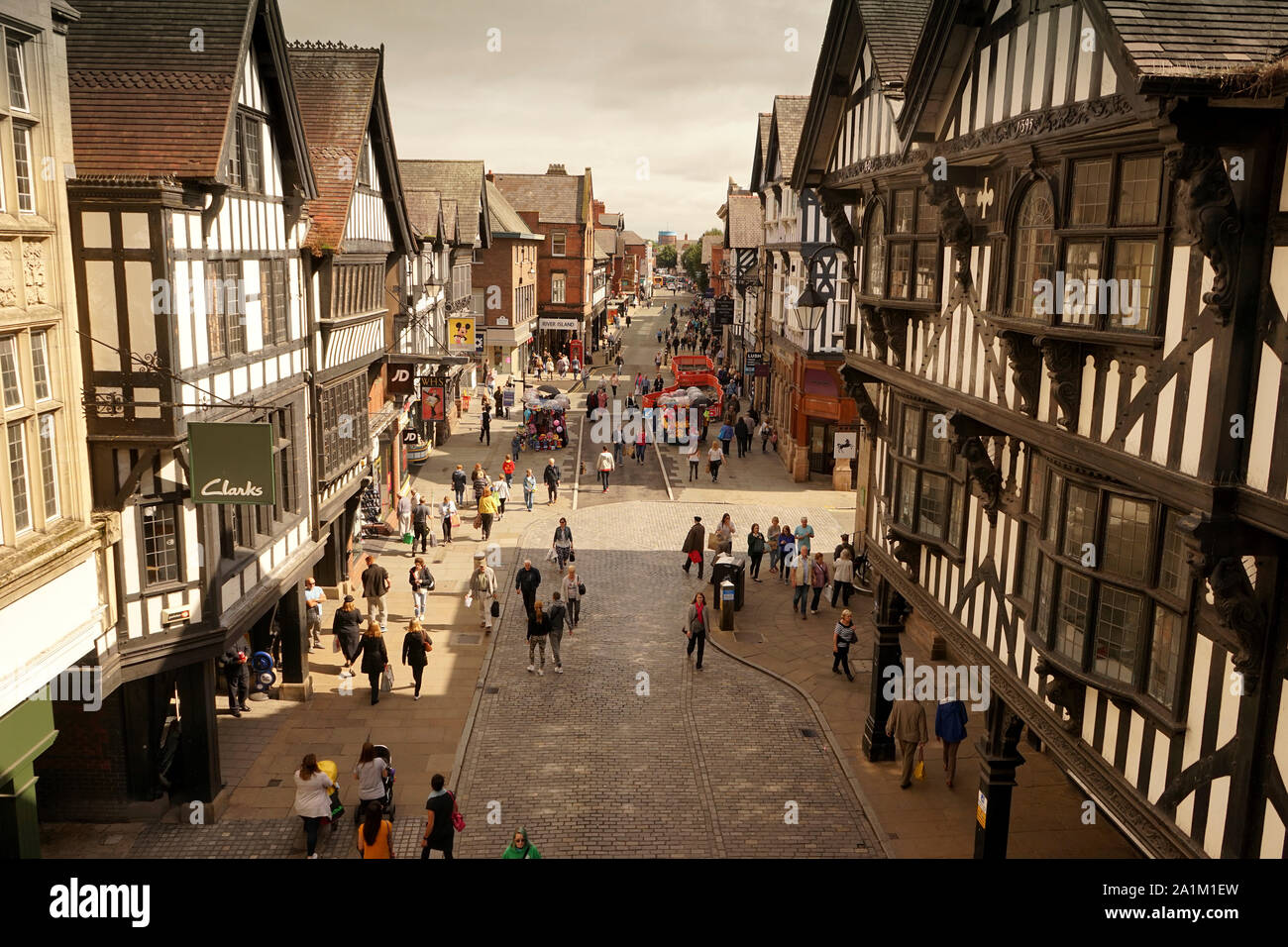 Casas de estilo Tudor, Chester, Inglaterra, Reino Unido. Foto de stock