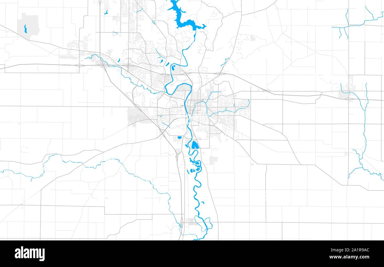 Ricos vector detallado mapa de la zona de Iowa City, Iowa, EE.UU. La