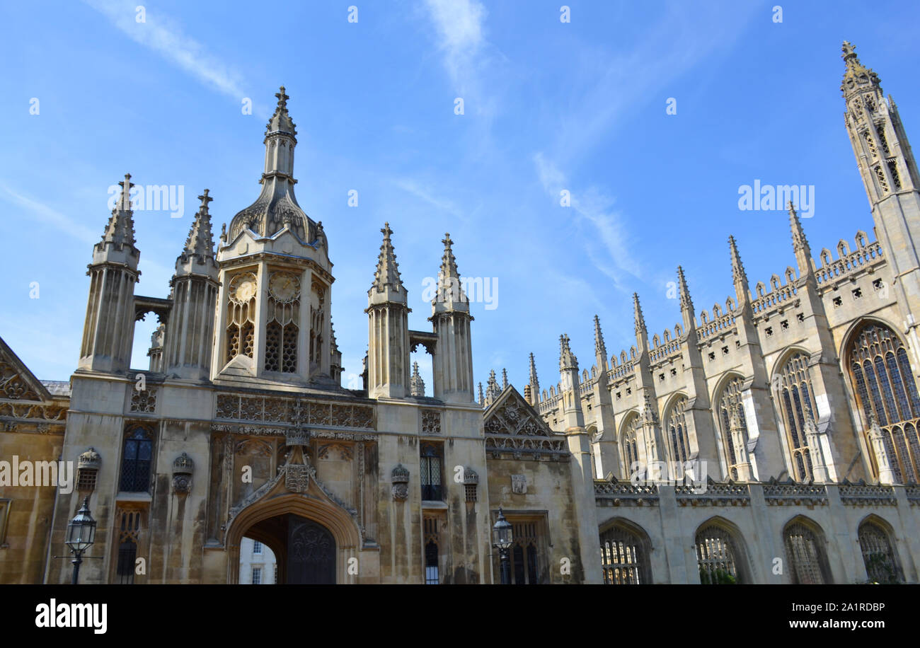 Los edificios en el King's College de Cambridge, Reino Unido Foto de stock
