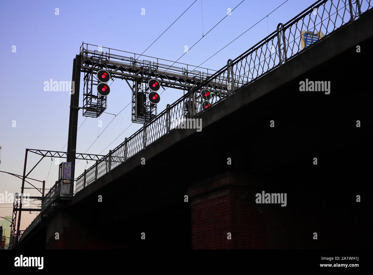 Viaducto de Flinders Street, Melbourne, Australia Foto de stock