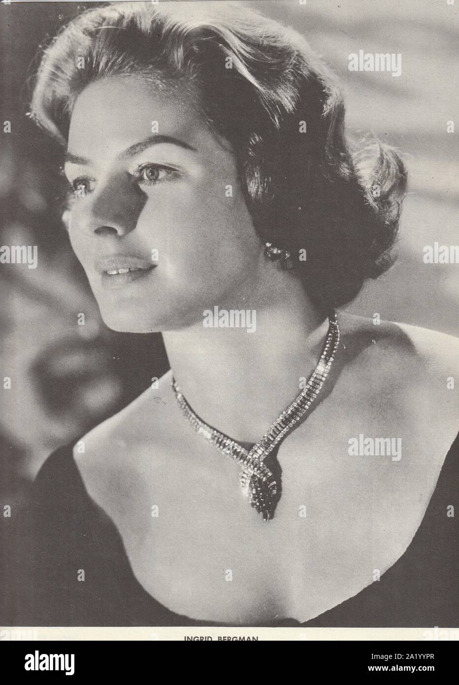 Ingrid Bergman (1915-1982), la actriz sueca; Premio de la Academia por el gaslight, Anastasia, asesinato en el Orient Express. Foto de stock